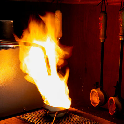 torch & crucible fire Image of melting metal inside the Lee Brevard Jewelry Studio 