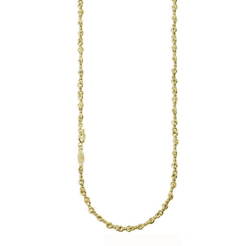 Gold Small Dane Link Rope Chain Necklace - 4mm-Brevard