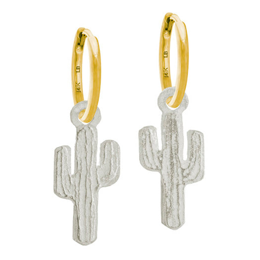 Tiny Cactus • Huggie Charm Earring-Brevard