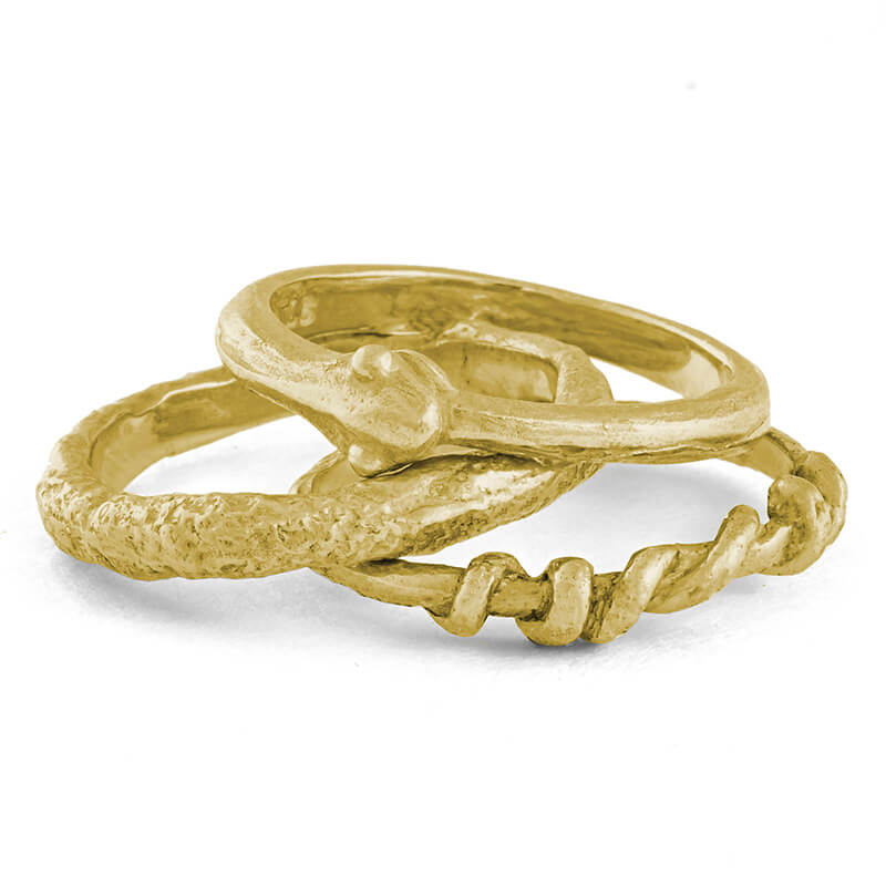 Narrow Ouroboros Snake Ring • 2.5mm • 18k Yellow Gold