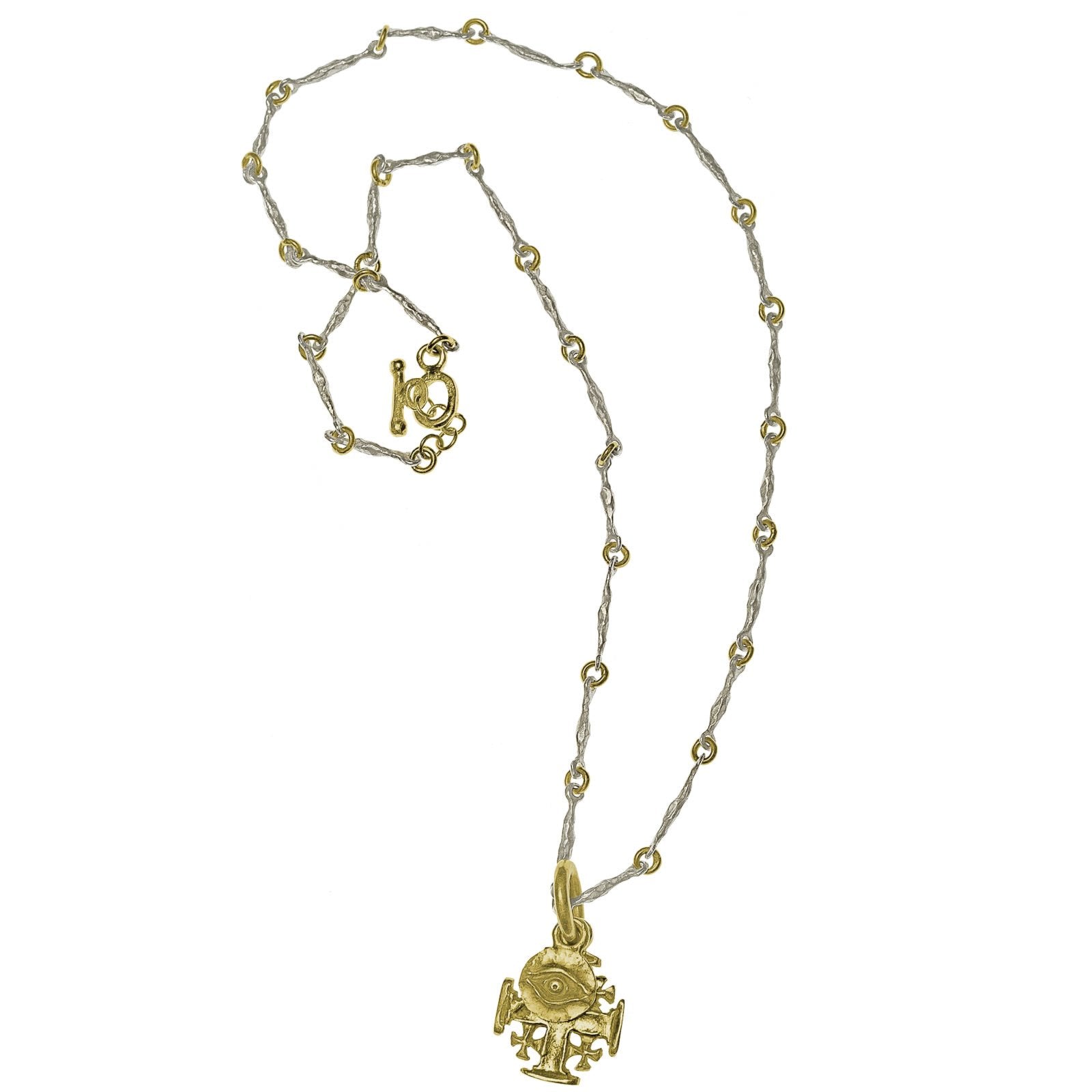 Two-Tone Acre Layered Pendant Necklace-Brevard