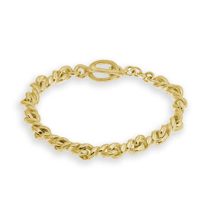 Gold Dane Rope Link Bracelet