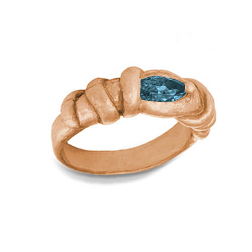 Hoya Ring with Stone • 18k Rose Gold