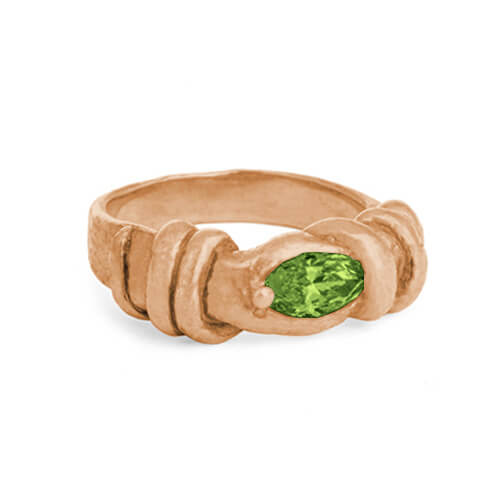 Hoya Ring with Stone • 18k Rose Gold