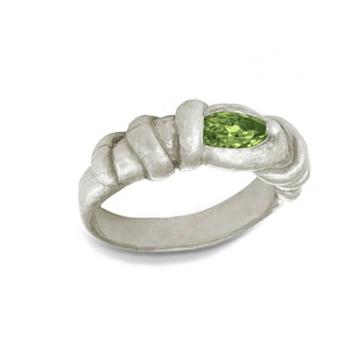 Hoya Ring with Stone • Sterling Silver