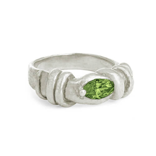 Hoya Ring with Stone • Sterling Silver