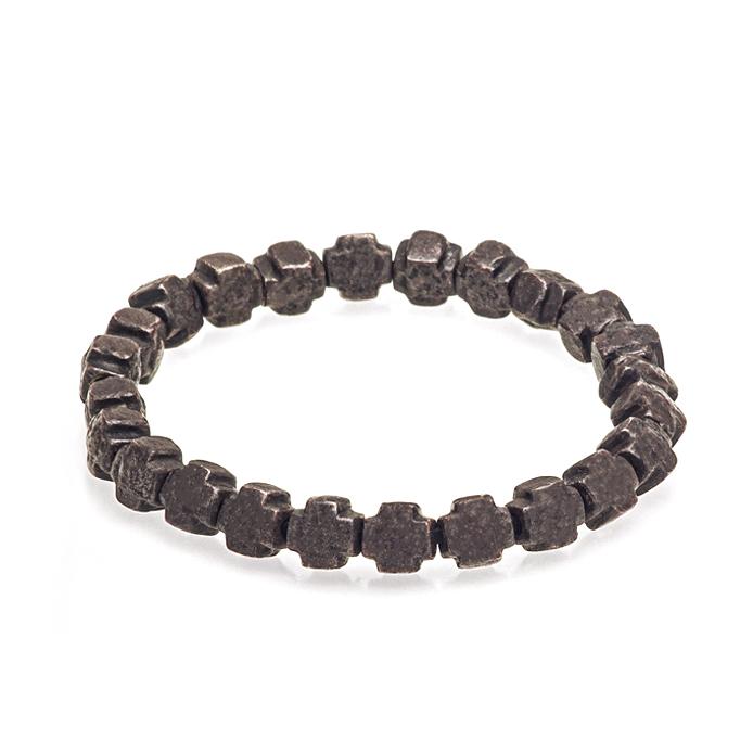 Oxidized Tiny Cruz Nugget Bracelet-Brevard
