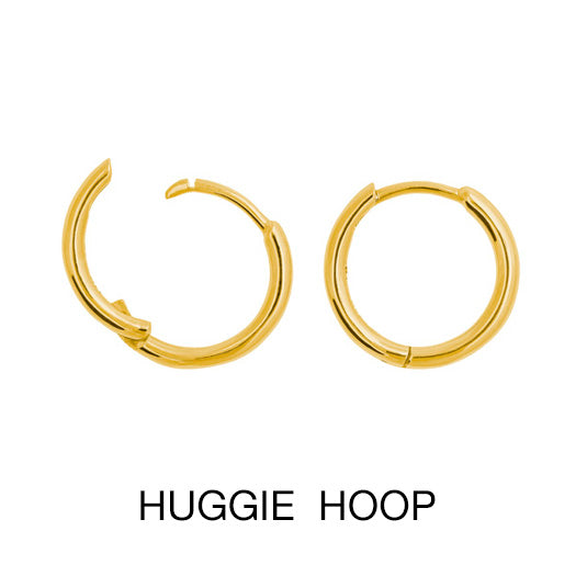 Pavé Gold Thundercross • Huggie Charm Earring-Brevard