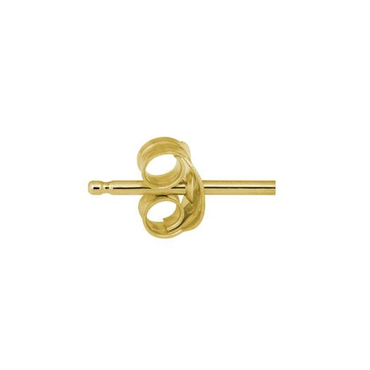 Gold Tiny Temple Cross Stud Earring-Brevard