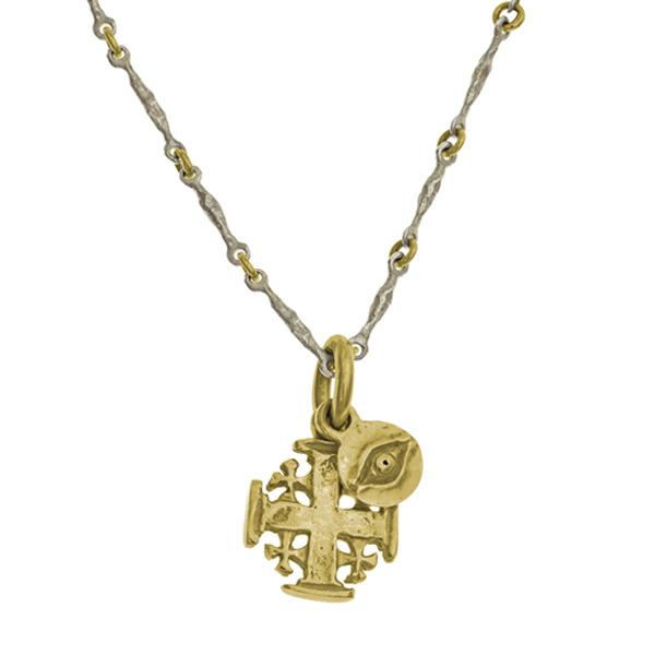 Two-Tone Acre Layered Pendant Necklace-Brevard