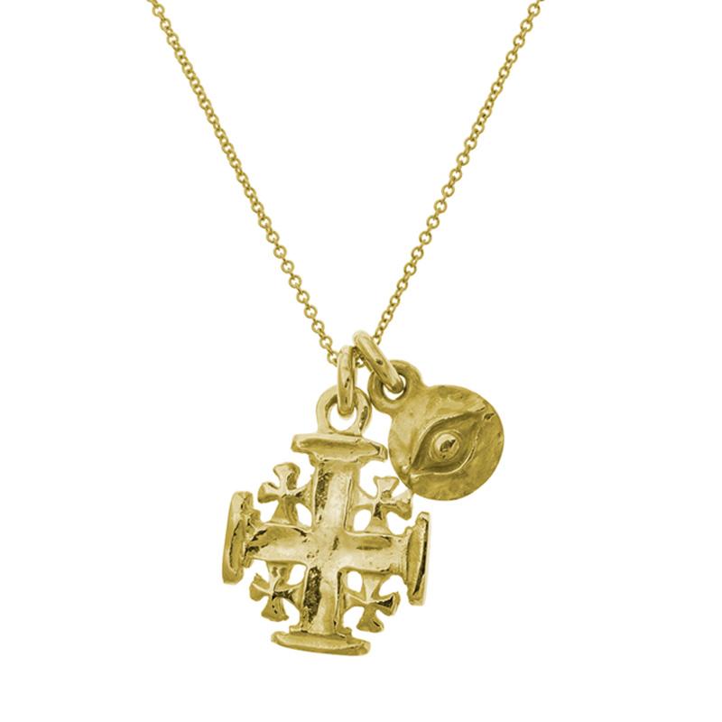 Gold Acre Double Charm Necklace-Brevard
