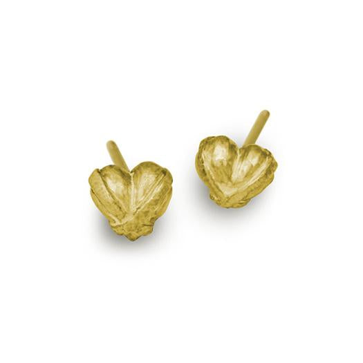 Gold Bandit Heart Stud Earring-Brevard
