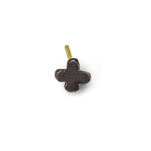 Oxidized Tiny Center Cross Stud Earring-Brevard