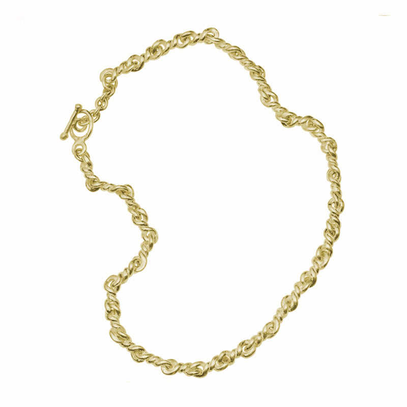 Gold Dane Link Rope Chain Necklace - 6mm-Brevard
