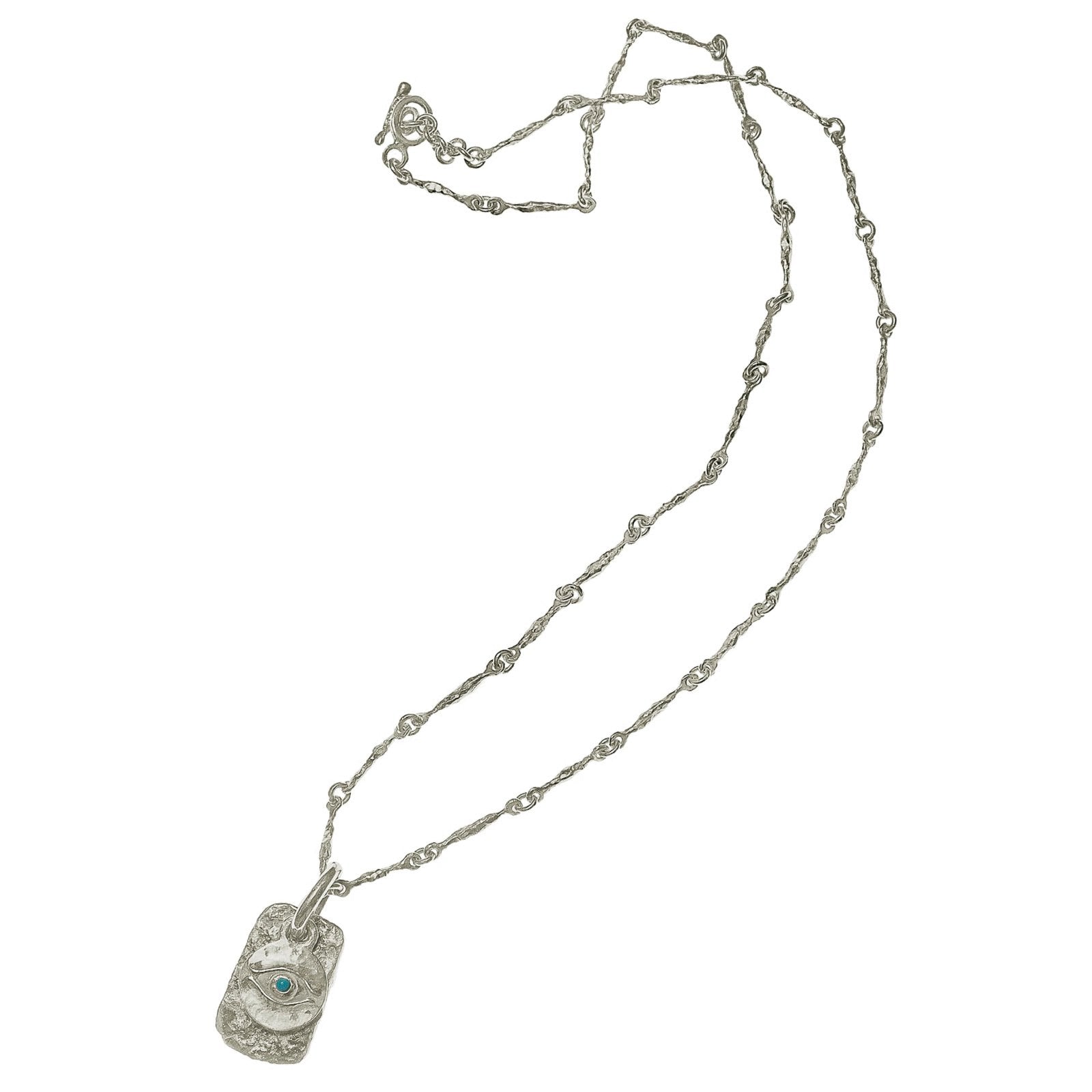 Horus Layered Tablet Necklace with Turquoise-Brevard