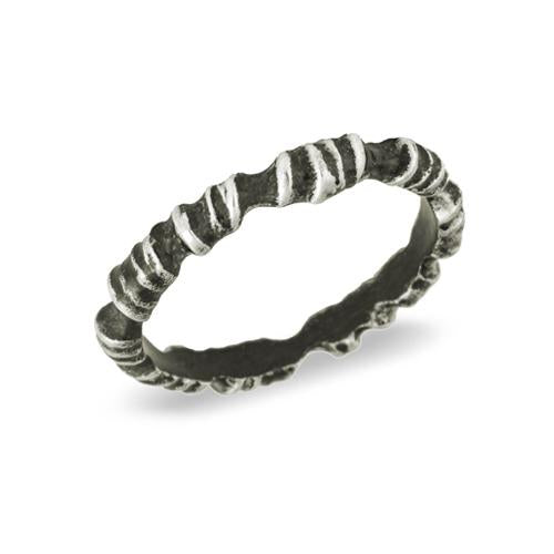 Holly Band • 3mm • Antiqued Silver-Brevard