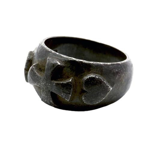 Iron Heart Ring • Oxidized Silver-Brevard