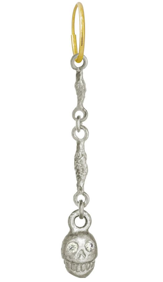 Linked Pirate with Stone • Endless Hoop Charm Earring-Brevard
