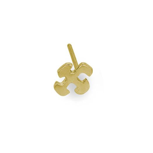 Gold Marina Cross Stud Earring-Brevard