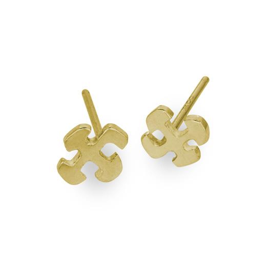 Gold Marina Cross Stud Earring-Brevard
