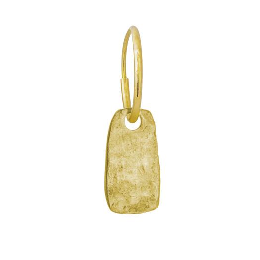 Gold Medium Stele • Endless Hoop Charm Earring-Brevard