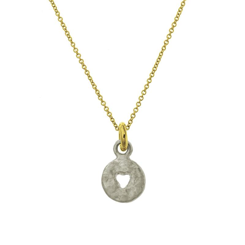 Two-Tone Mini Money Charm Necklace-Brevard