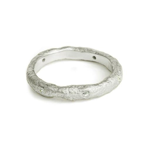 5 Stone Old Money Narrow Band • Sterling Silver-Brevard