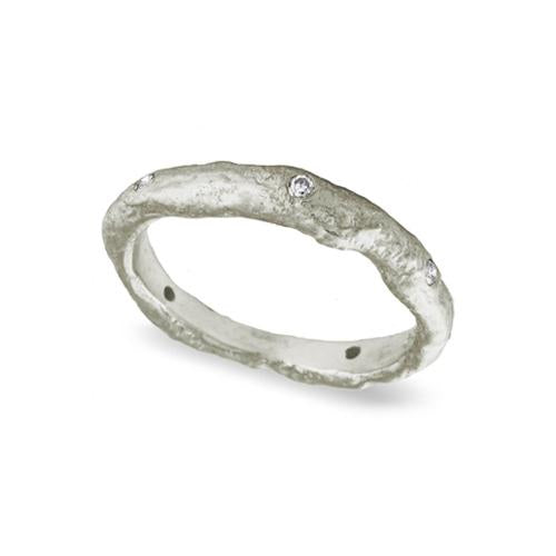 5 Stone Old Money Narrow Band • Sterling Silver-Brevard