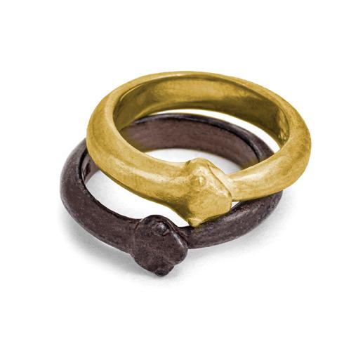 Wide Ouroboros Eternal 4mm Band • 18k Yellow Gold-Brevard