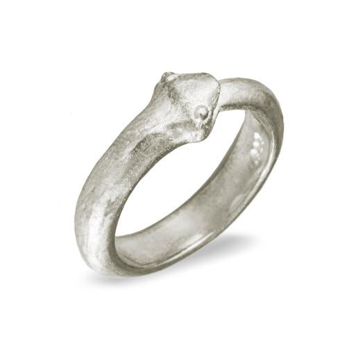 Wide Ouroboros Eternal 4mm Band • Sterling Silver-Brevard