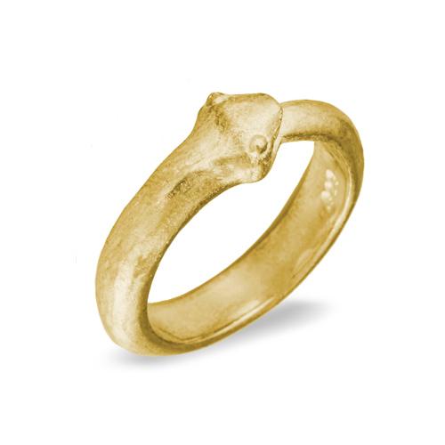 Wide Ouroboros Eternal 4mm Band • 18k Yellow Gold-Brevard