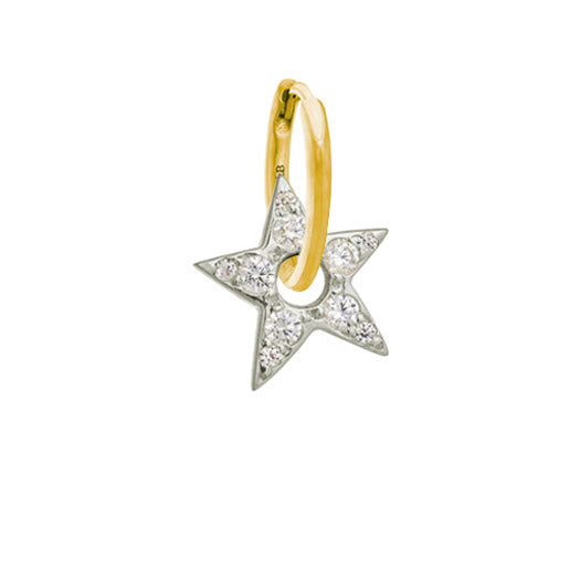 Pavé Dyanna Star • Huggie Charm Earring-Brevard