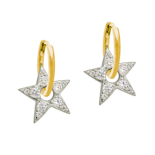 Pavé Dyanna Star • Huggie Charm Earring-Brevard