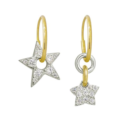 Pavé Dyanna Star + Thunderstar Mismatch Earring Pair-Brevard