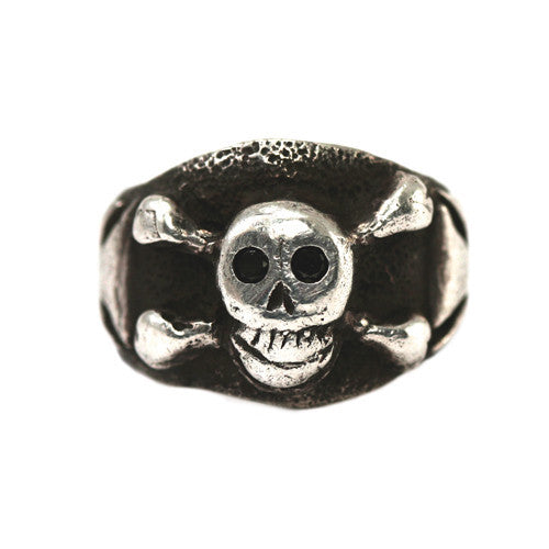 Black Diamond Pirate Ring • Antiqued Silver-Brevard