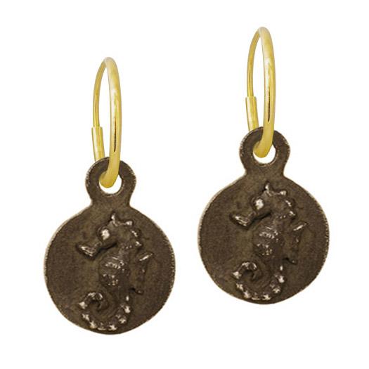 Oxidized Avalon Seahorse Earring-Brevard
