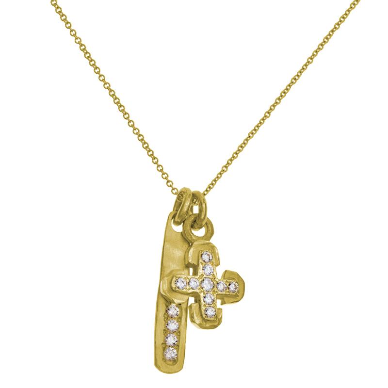 Gold Segovia Double Charm Necklace-Brevard