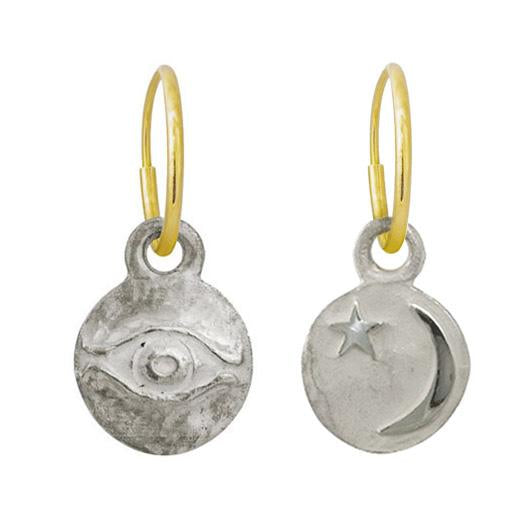 Medium Horus + Star and Crescent Mismatch Earring Pair-Brevard