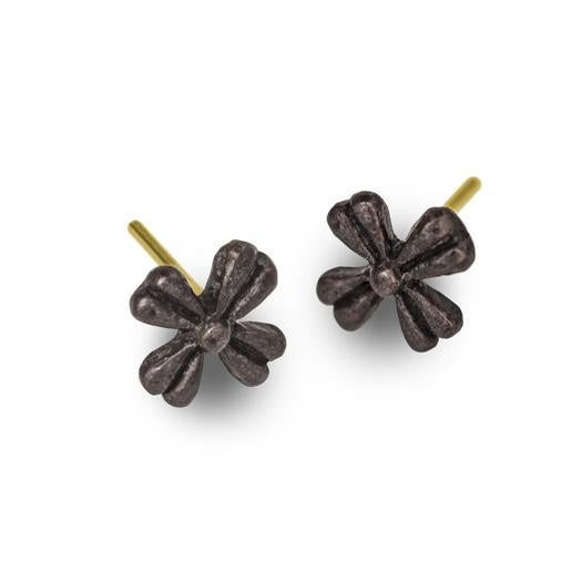 Oxidized Tiny Flower Stud Earring-Brevard