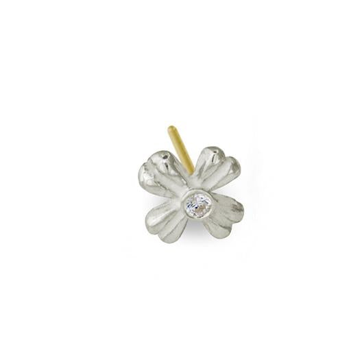 Tiny Flower Stud Earring with Stone-Brevard