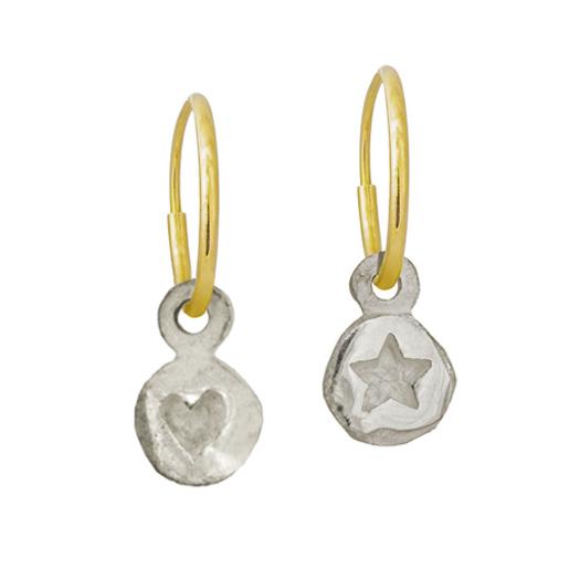 Tiny Heart + Tiny Star Mismatch Earring Pair-Brevard